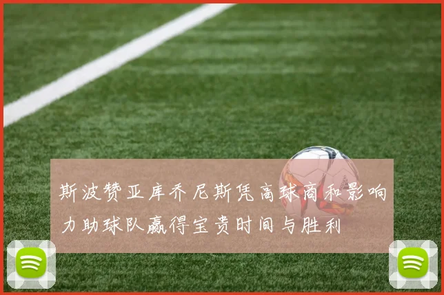 斯波赞亚库乔尼斯凭高球商和影响力助球队赢得宝贵时间与胜利